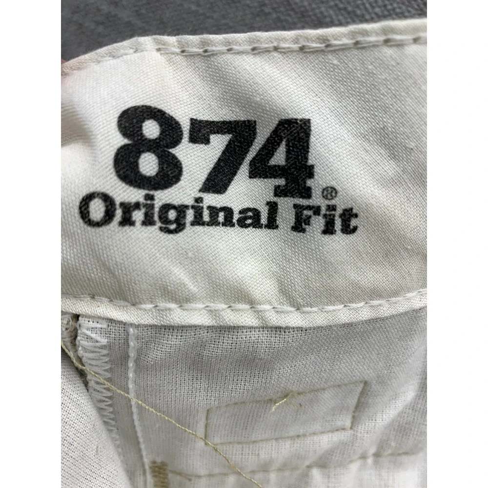 Dickies 874‎ Flex Original Fit Pants Mens 34x32 Beige Cotton Flat Front Workwear